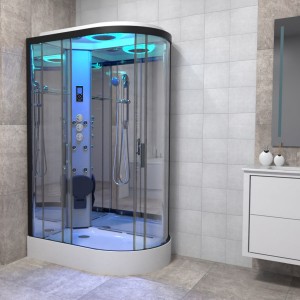 Sprchová kabína Insignia Premium1100x700mm - čierny rám/ľavé prevedenie , bez sauny Model 2022 